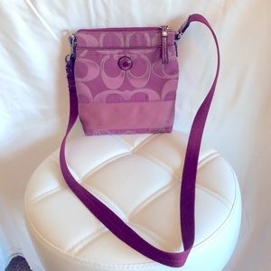 Coach pink cross body handbag